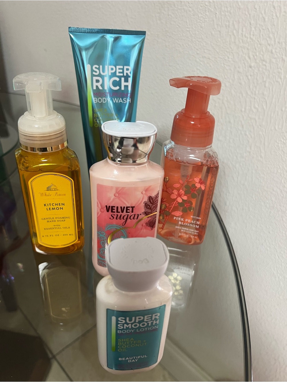 Bath & Body Works Pink Velvet Sugar & Peach Blossom Body Wash Duo